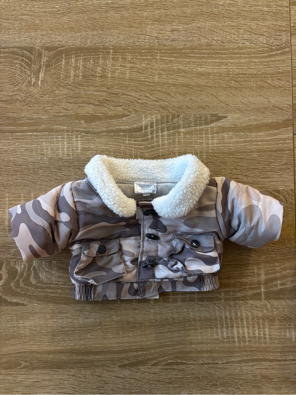 build a bear gray camouflage jacket